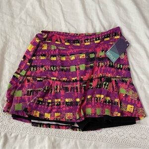 NEW Dona Jo 2 (L) Tennis skirt skort summer beach pickleball golf ruffle